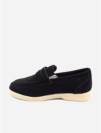 Loafers met suède-look