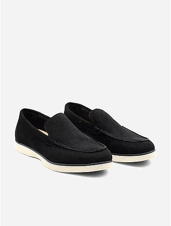 Loafers met suède-look