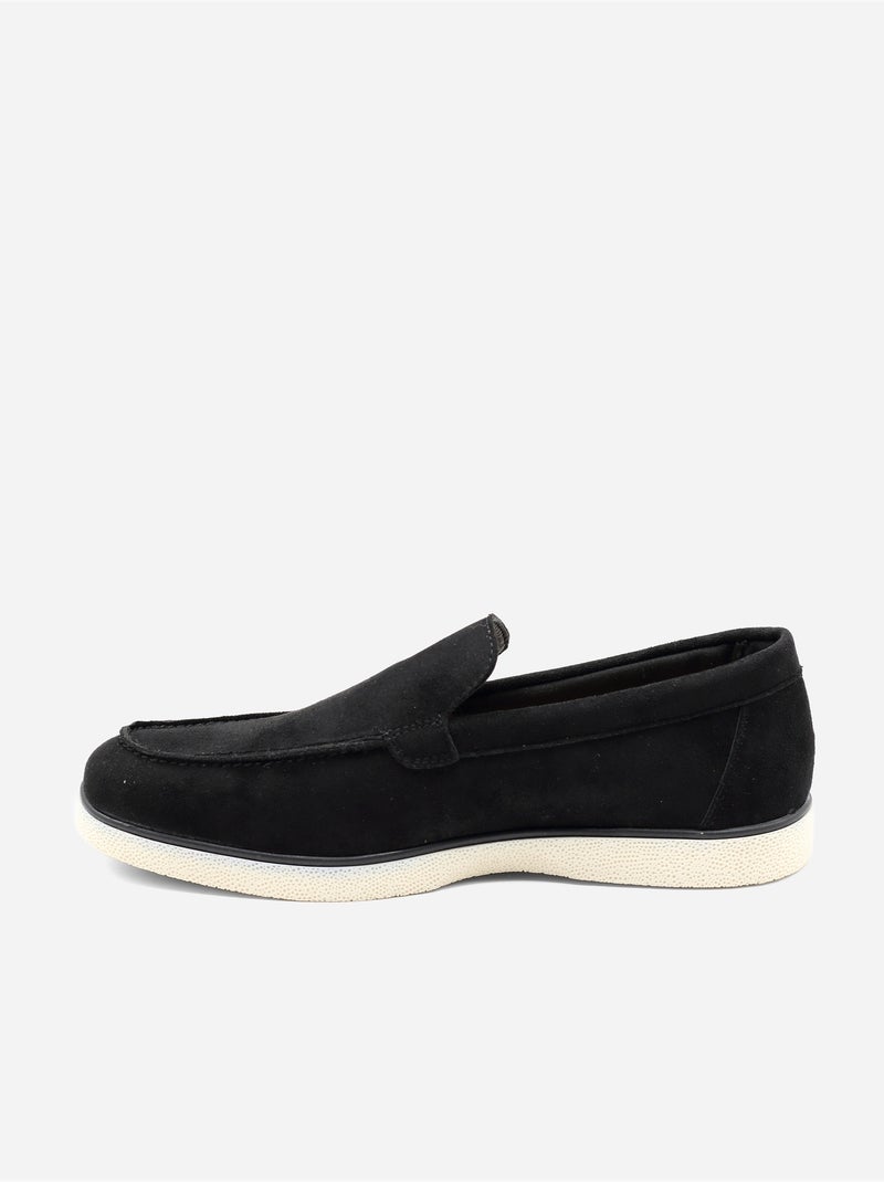 Loafers met suède-look Zwart - Kiabi