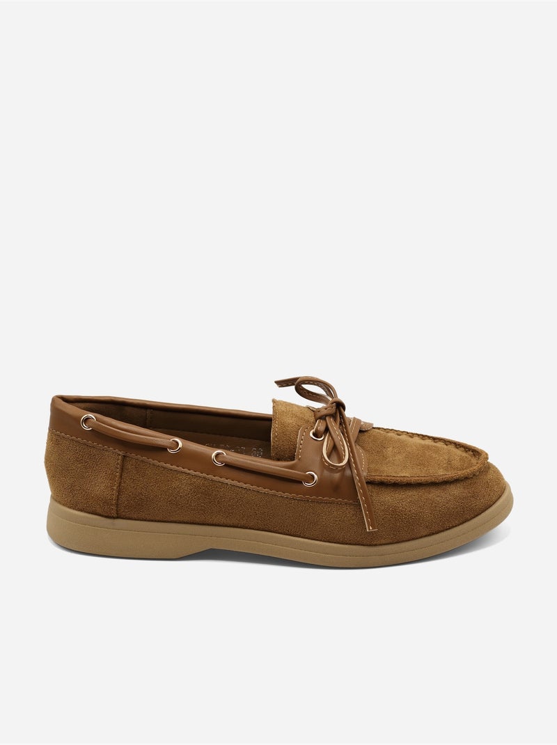 Loafers met veters Camel - Kiabi