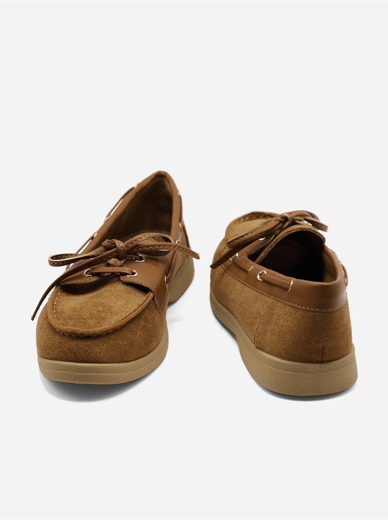 Loafers met veters Camel - Kiabi
