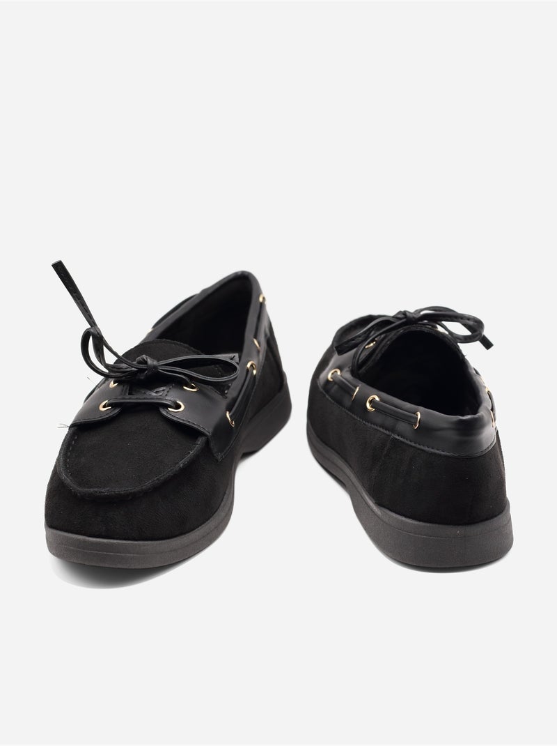Loafers met veters Zwart - Kiabi