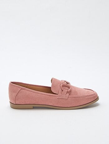 Loafers van suèdine met sieraaddetail op de wreef
