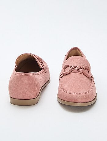 Loafers van suèdine met sieraaddetail op de wreef
