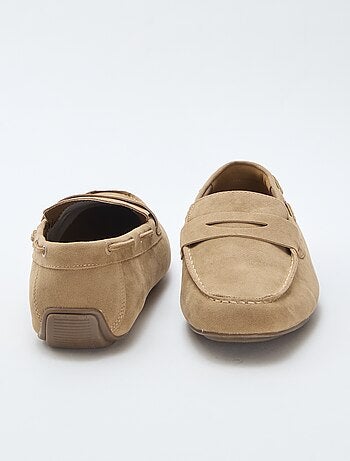 Loafers/bootschoenen van effen suèdine