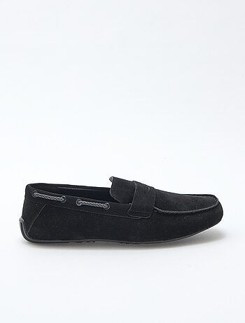 Loafers/bootschoenen van effen suèdine