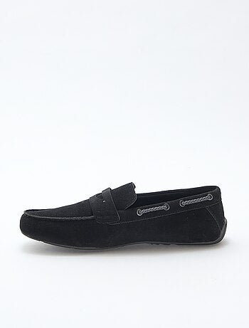 Loafers/bootschoenen van effen suèdine