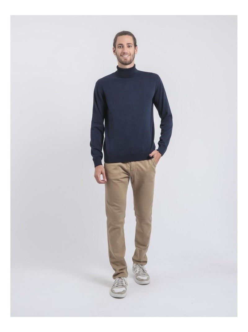 Lodirk coltrui van puur katoen Marineblauw - Kiabi