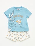 Looney Tunes-setje met T-shirt + short - 2-delig Blauw - Kiabi