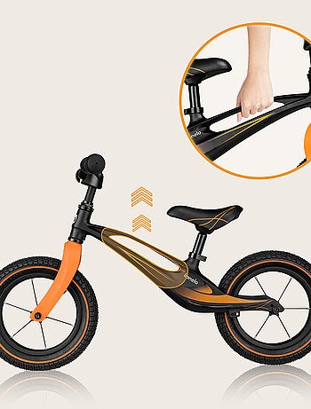 Loopfiets LIONELO Bart Air – Kinderfiets – Tot 30 kg – Lichtgewicht – Verstelbaar stuur en zadel