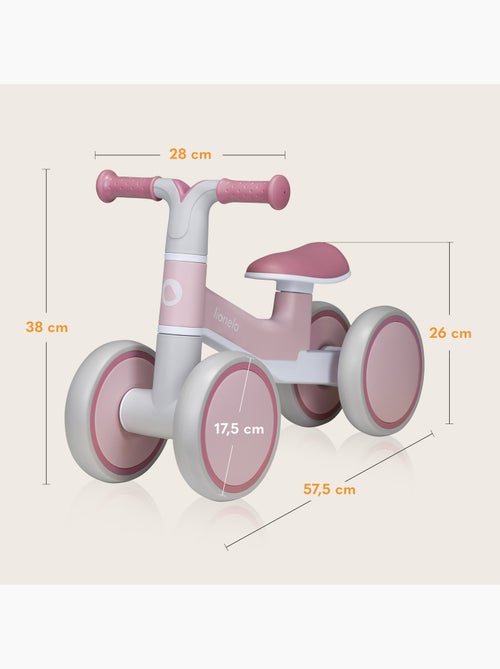 Loopfiets LIONELO Villy – Kinderfiets – 4 wielen – Voorvering – Ergonomisch zadel - Kiabi Loopfiets LIONELO Villy – Kinderfiets – 4 wielen – Voorvering – Ergonomisch zadel - Kiabi