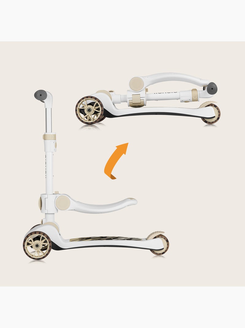 Loopfiets, step en helm LIONELO Franky – Verlichte wielen – Tot 50 kg – Mandje Beige - Kiabi