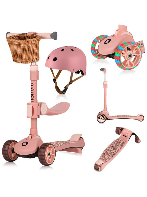 Loopfiets, step en helm LIONELO Franky – Verlichte wielen – Tot 50 kg – Mandje - Kiabi Loopfiets, step en helm LIONELO Franky – Verlichte wielen – Tot 50 kg – Mandje - Kiabi