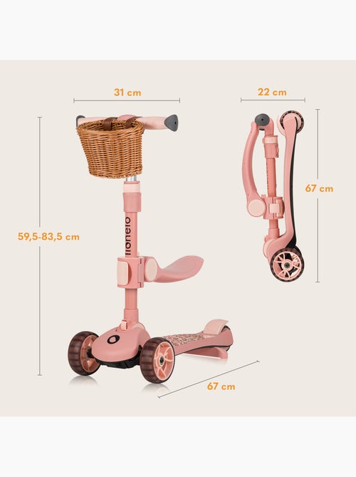 Loopfiets, step en helm LIONELO Franky – Verlichte wielen – Tot 50 kg – Mandje - Kiabi Loopfiets, step en helm LIONELO Franky – Verlichte wielen – Tot 50 kg – Mandje - Kiabi