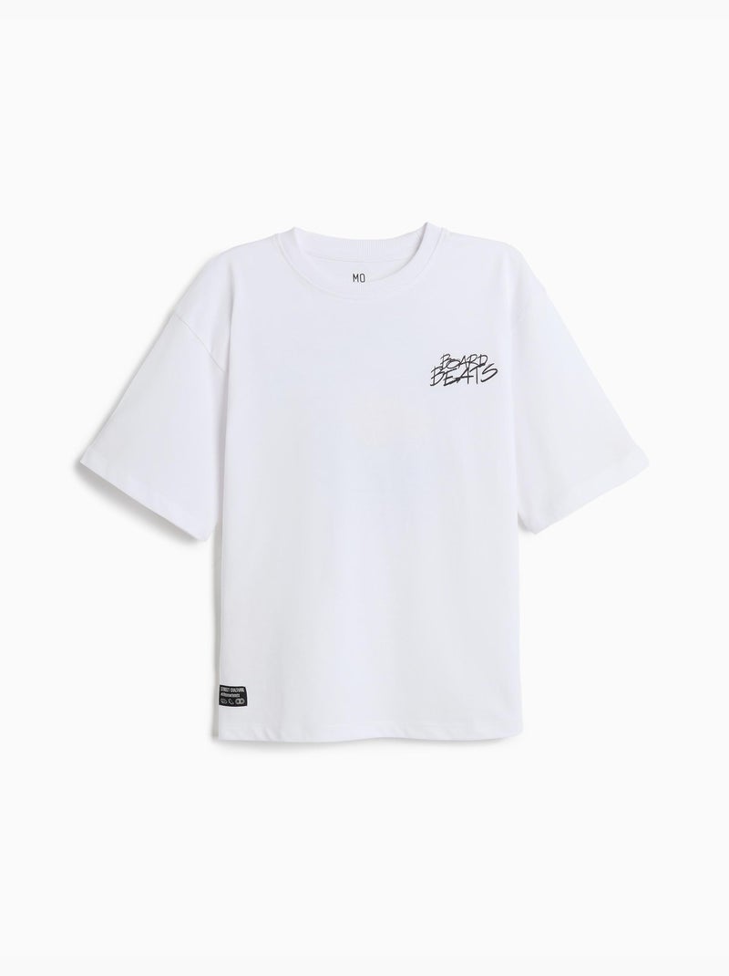 'loose fit' bedrukt t-shirt, mo fashion Wit - Kiabi