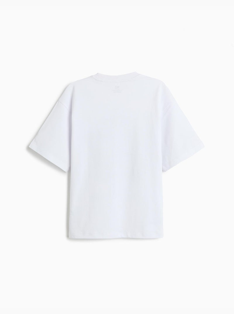'loose fit' bedrukt t-shirt, mo fashion Wit - Kiabi