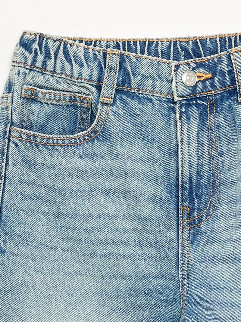 Loose fit denim broek Blauw - Kiabi