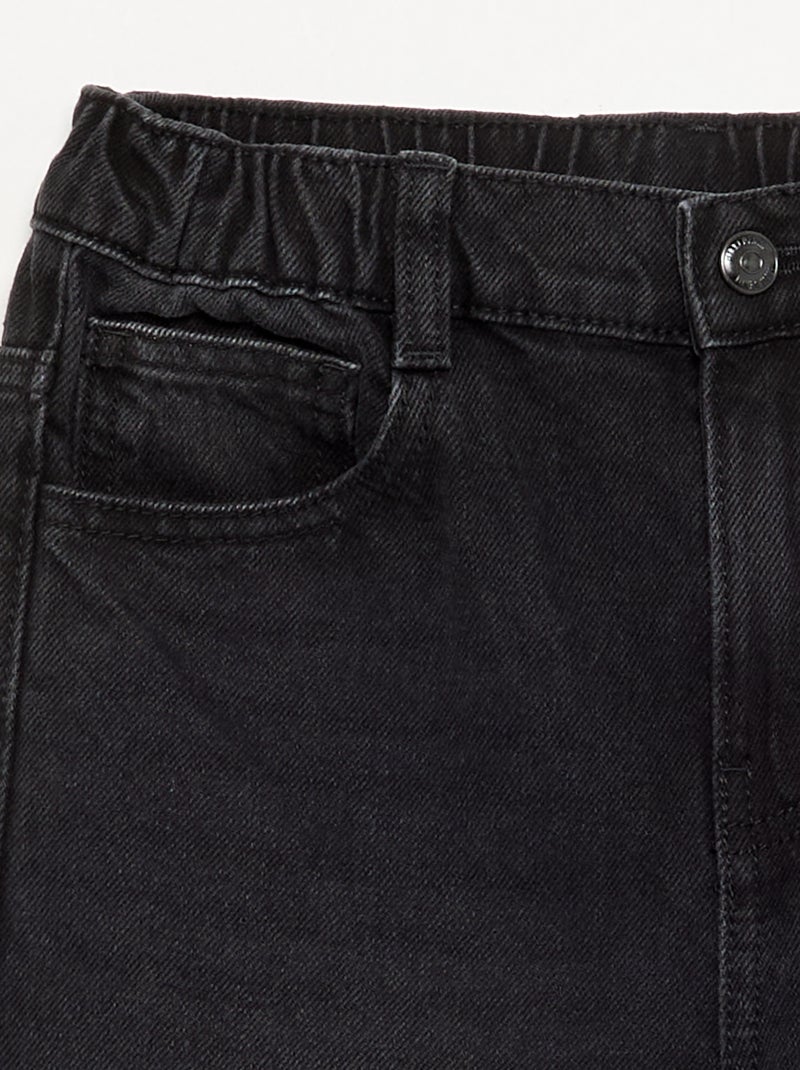 Loose fit denim broek Zwart - Kiabi