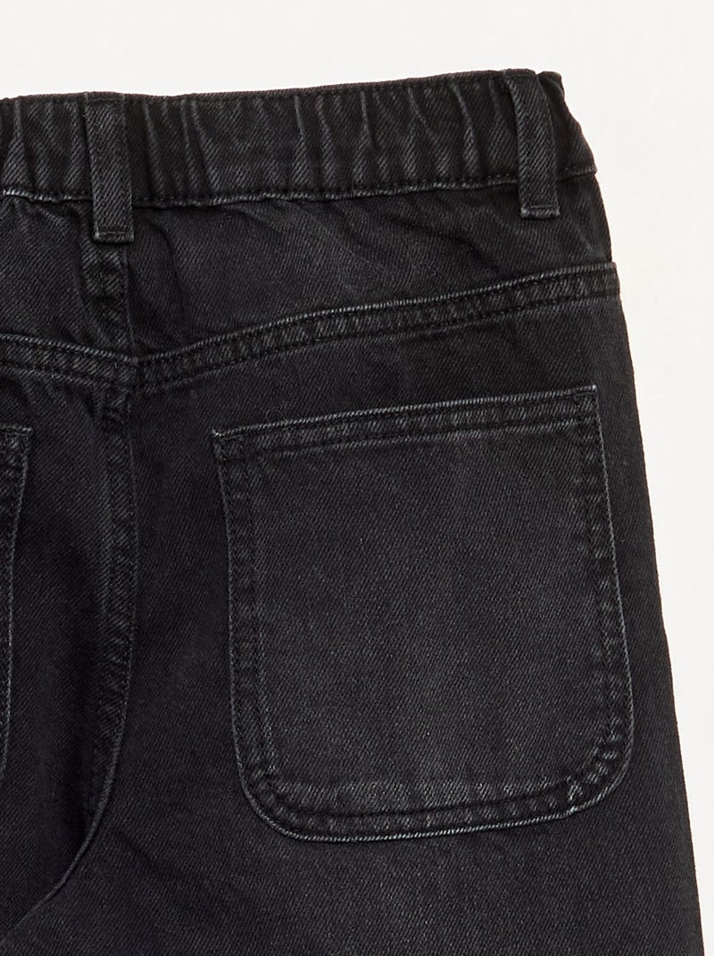 Loose fit denim broek Zwart - Kiabi