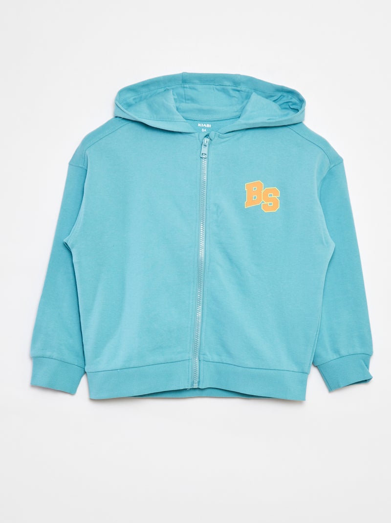 Loose-fit Hoodie met rits GROEN - Kiabi
