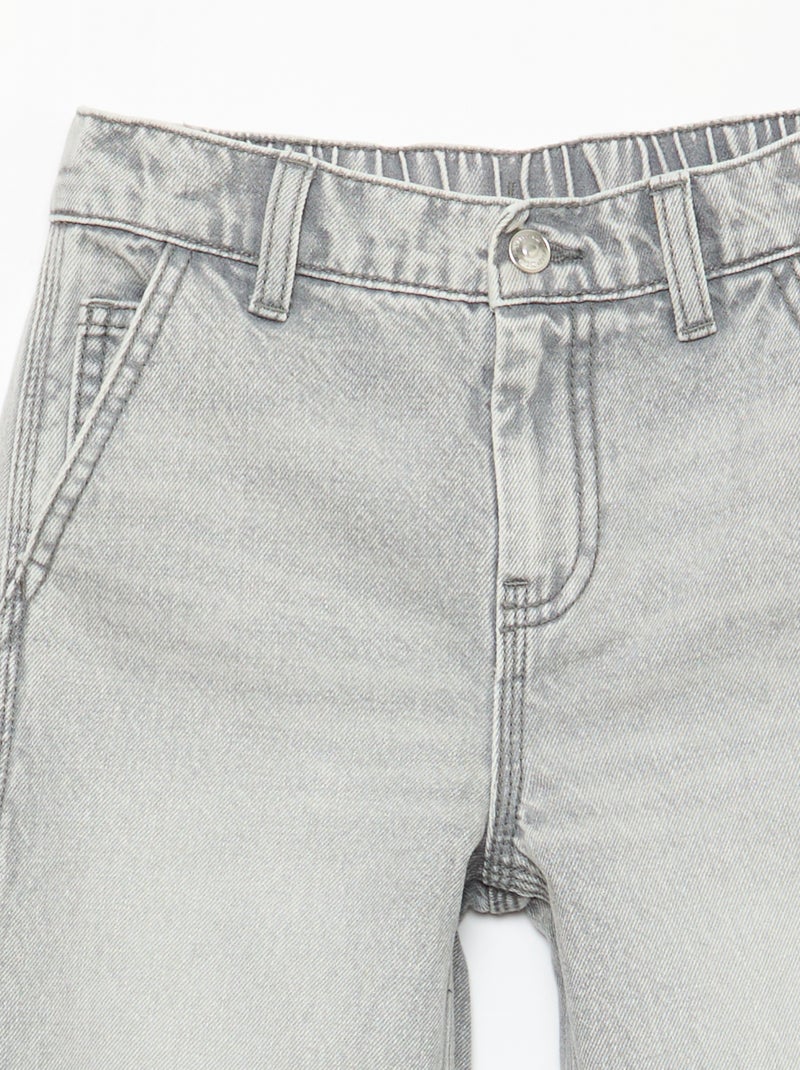 Loose fit jeans met grote zakken Grijs - Kiabi