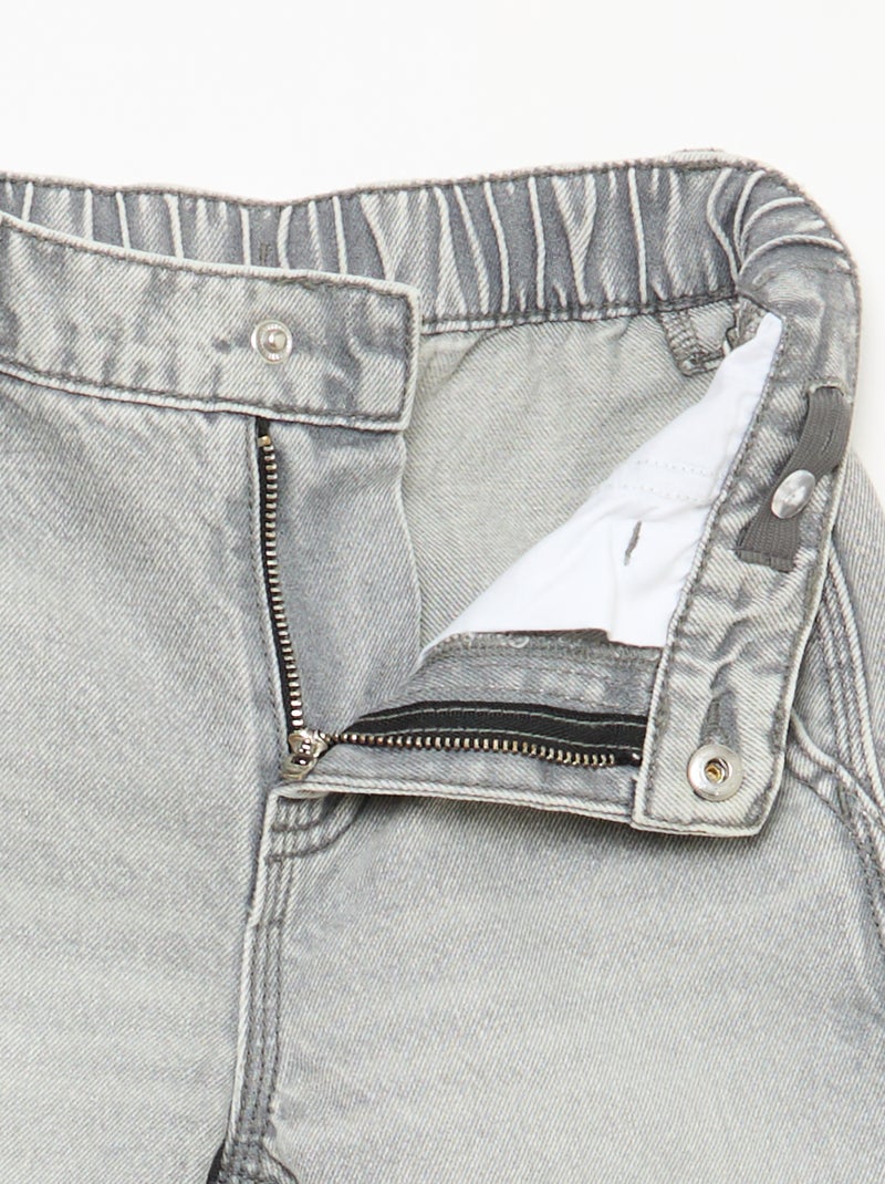 Loose fit jeans met grote zakken Grijs - Kiabi