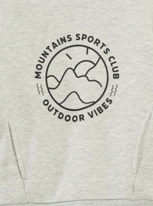 Loose-fit sweater van fleecestof met opstaande kraag - Kiabi