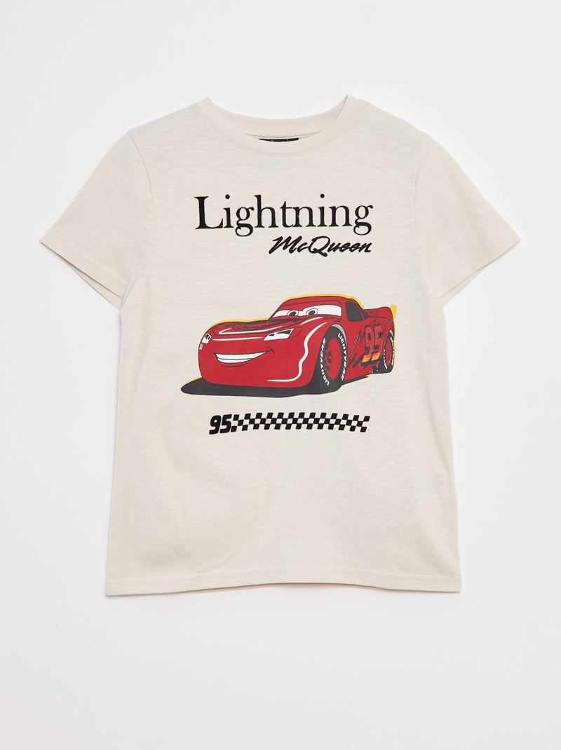 Loose-fit T-shirt met Cars-print Biege - Kiabi