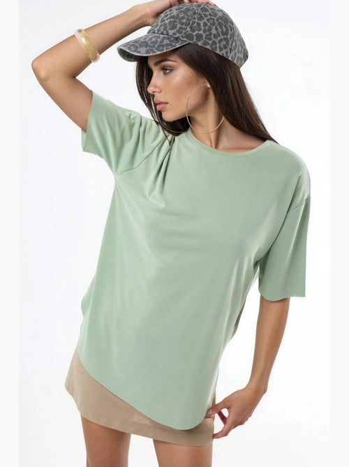 Loose fit t-shirt met ronde hals busem - Kiabi