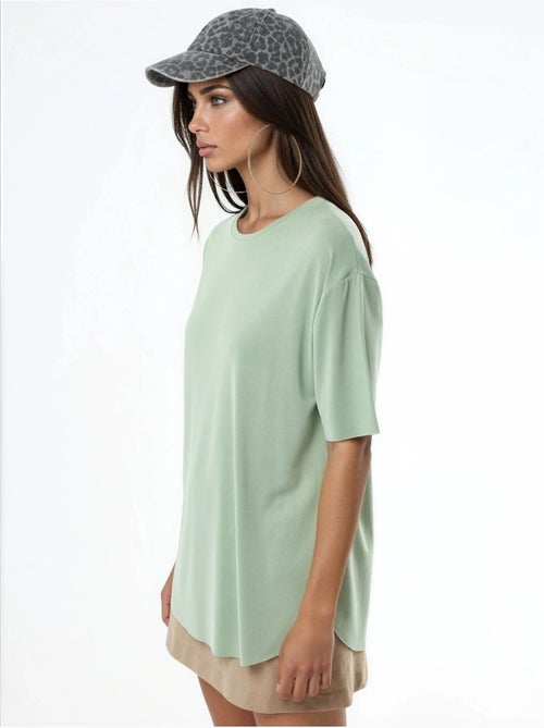 Loose fit t-shirt met ronde hals busem - Kiabi