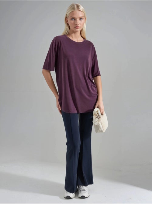 Loose fit t-shirt met ronde hals busem - Kiabi