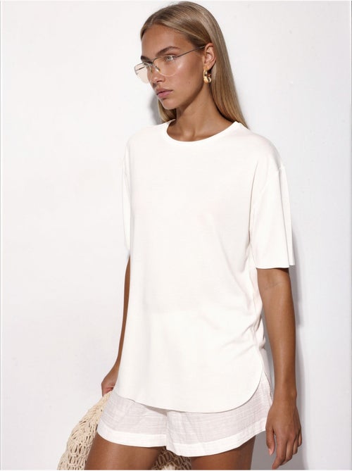 Loose fit t-shirt met ronde hals busem - Kiabi