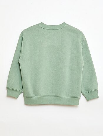 Loose sweater met "brother"-motief