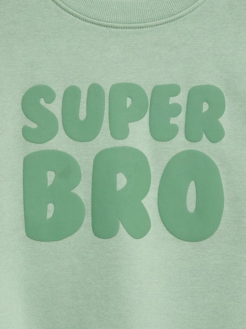 Loose sweater met "brother"-motief - Kiabi