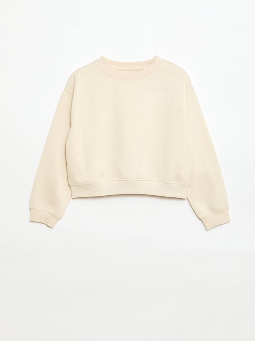 Loose sweater met "sister"-motief - Kiabi