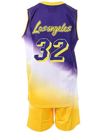 Los angeles basketbalset paars/geel voor jongens - sport zone