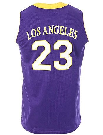 Los angeles lakers basketbalshirt paars/geel heren sport zone