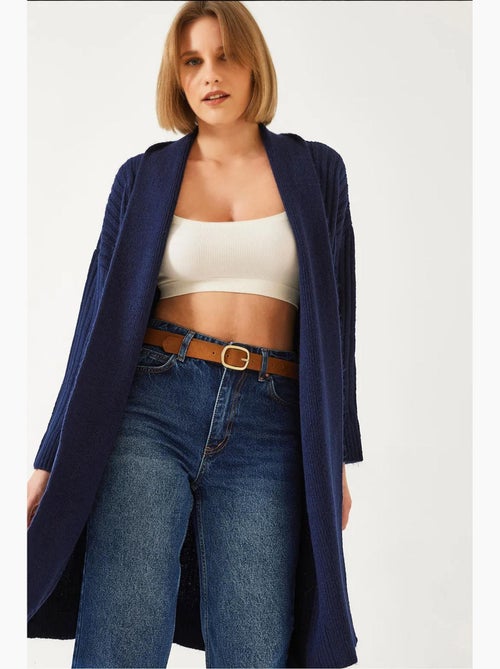 Losse geribbelde cardigan lucci - Kiabi