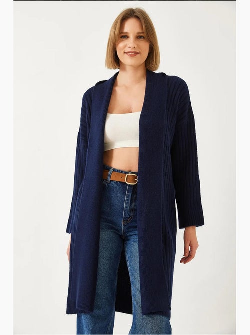 Losse geribbelde cardigan lucci - Kiabi