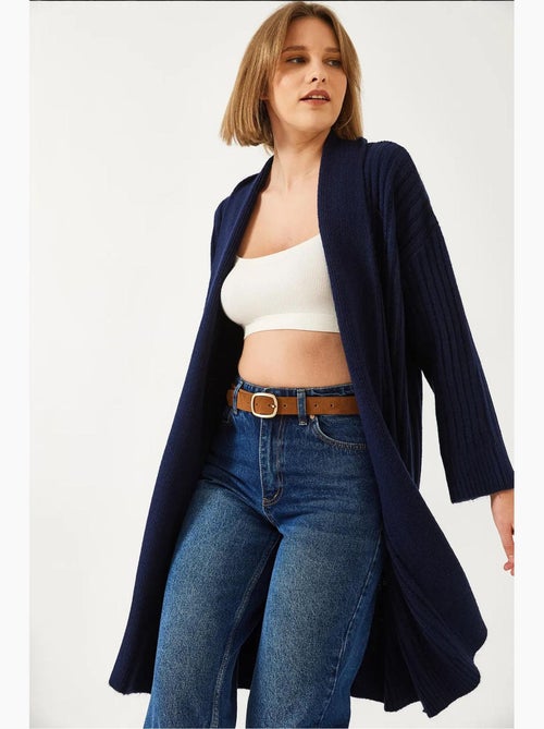 Losse geribbelde cardigan lucci - Kiabi
