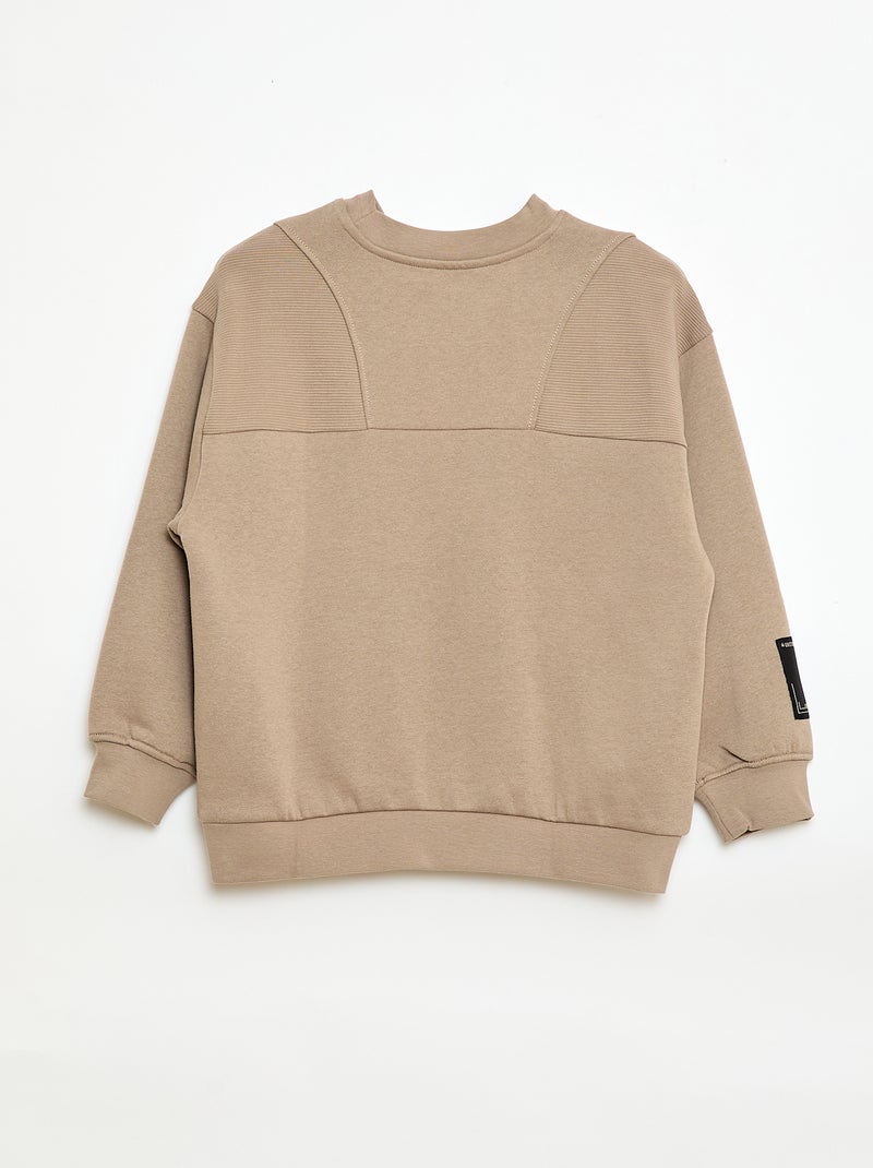 Losse sweater van fleece Rood - Kiabi