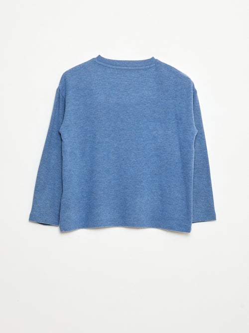 Losvallend T-shirt met applicatie op de borst - Kiabi