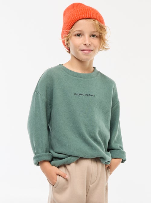 Losvallend T-shirt met applicatie op de borst - Kiabi