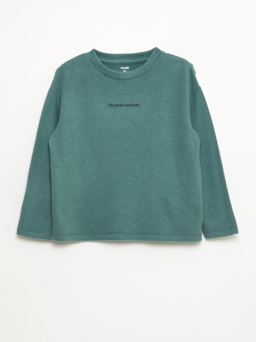 Losvallend T-shirt met applicatie op de borst - Kiabi