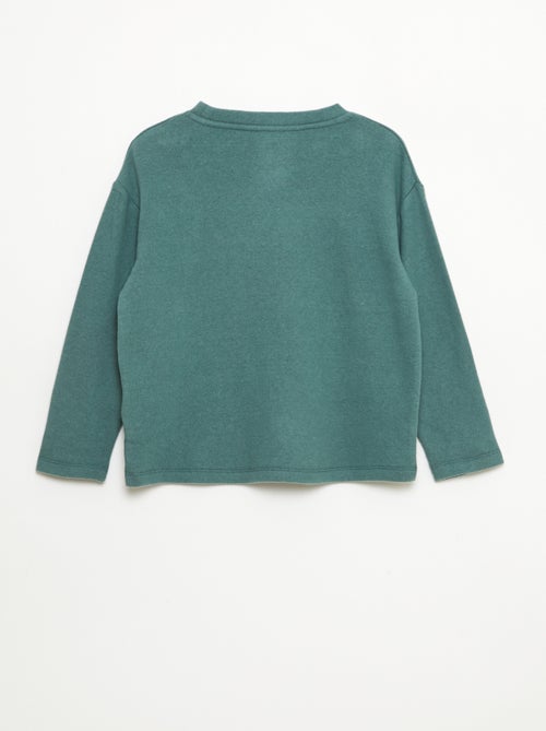 Losvallend T-shirt met applicatie op de borst - Kiabi