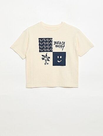 Losvallend T-shirt met korte mouwen en print