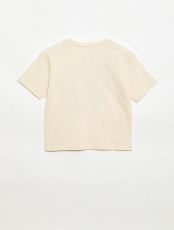 Losvallend T-shirt met korte mouwen en print