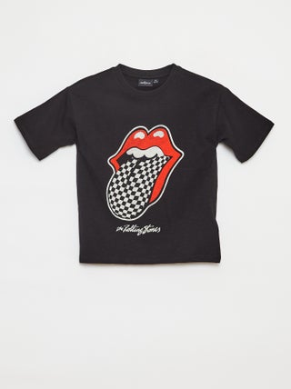 Losvallend T-shirt met korte mouwen 'The Rolling Stones'