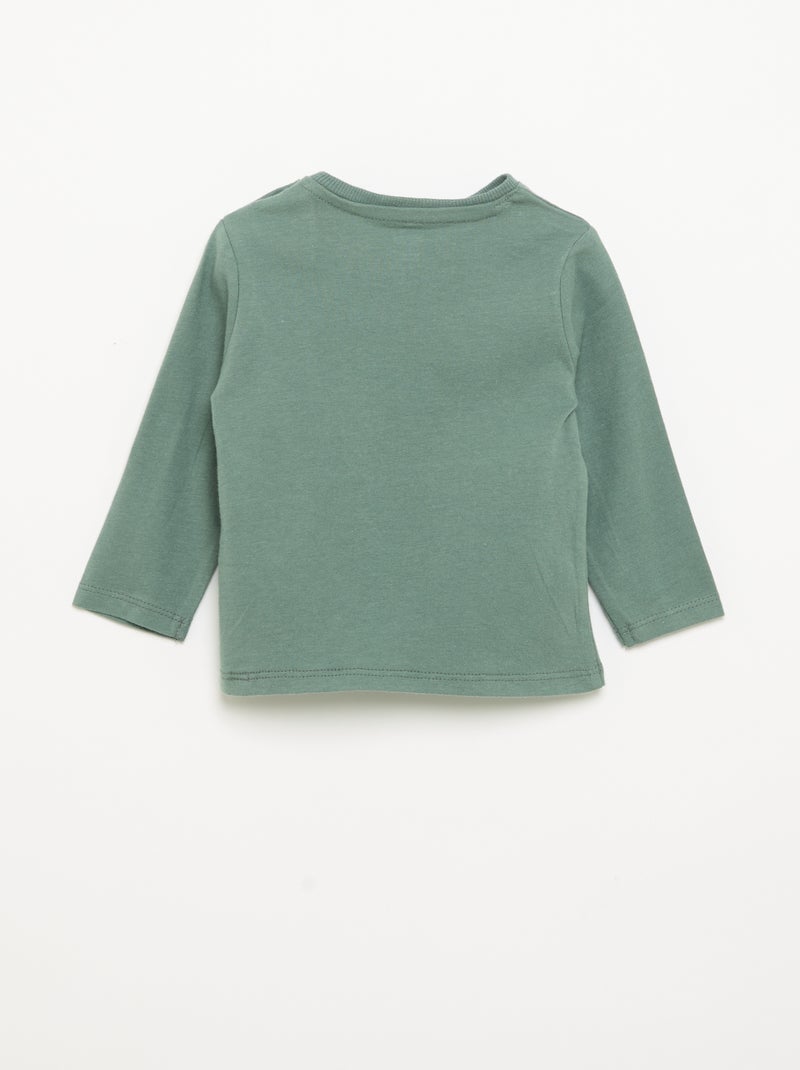Losvallend T-shirt met lange mouwen 'Disney' 'Stitch' Groen - Kiabi