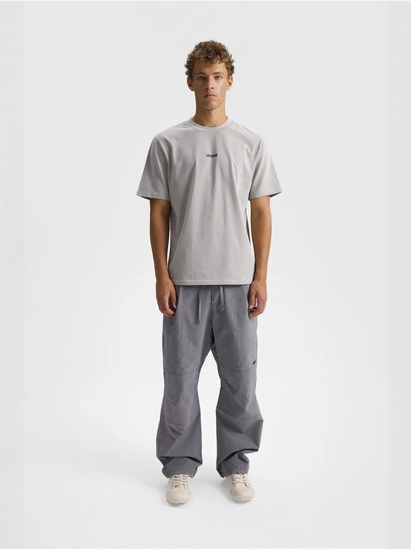 Losvallend t-shirt met logo en ronde hals giesto Lichtgrijs - Kiabi